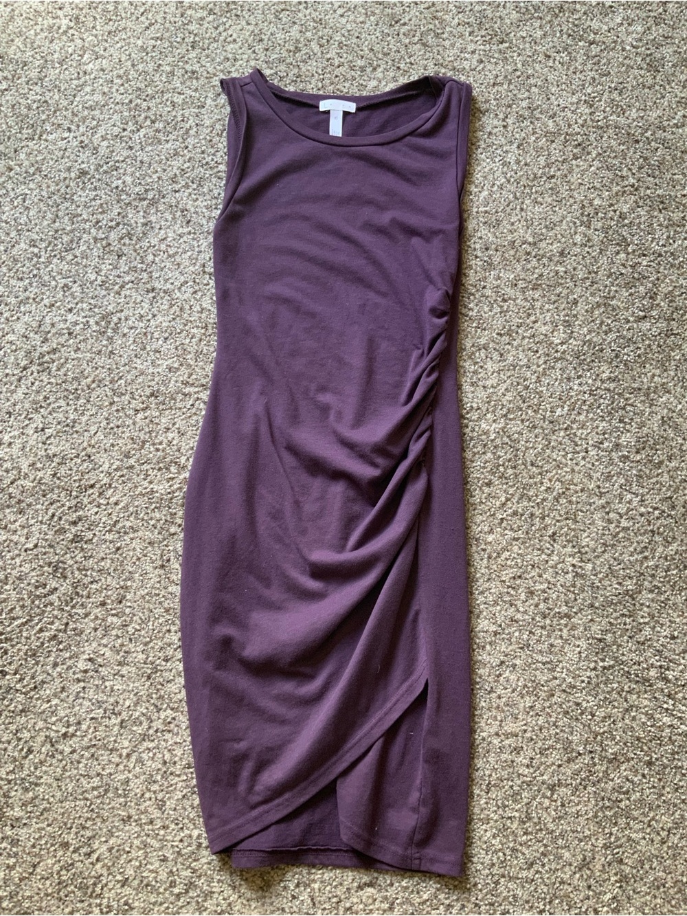 Leith Sleeveless Bodycon Mini Dress in Plum